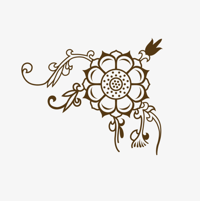 欧式线条花纹【高清装饰元素png素材】-90设计