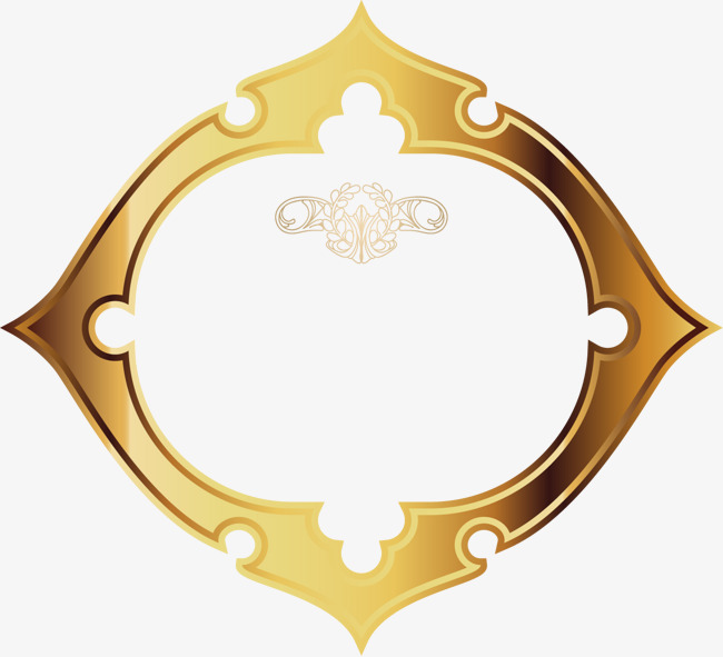 金黄色边框商标背景png【高清png素材】-90设计