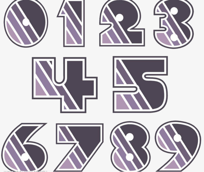 阿拉伯数字09彩色创意png艺术字