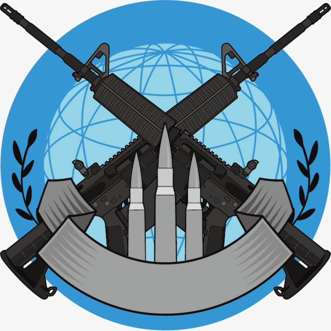 海军枪支战斗插画