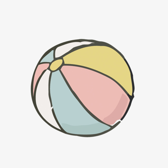 矢量手绘沙滩球素材