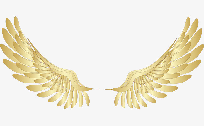 金色翅膀3d效果图素材【免抠元素png】-90设计网