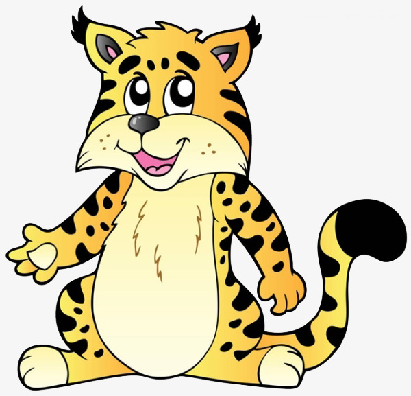 卡通可爱斑点猞猁