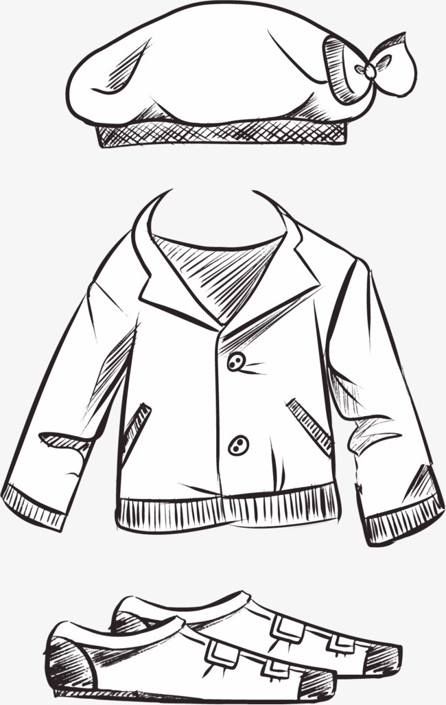 矢量手绘服装png素材-90设计