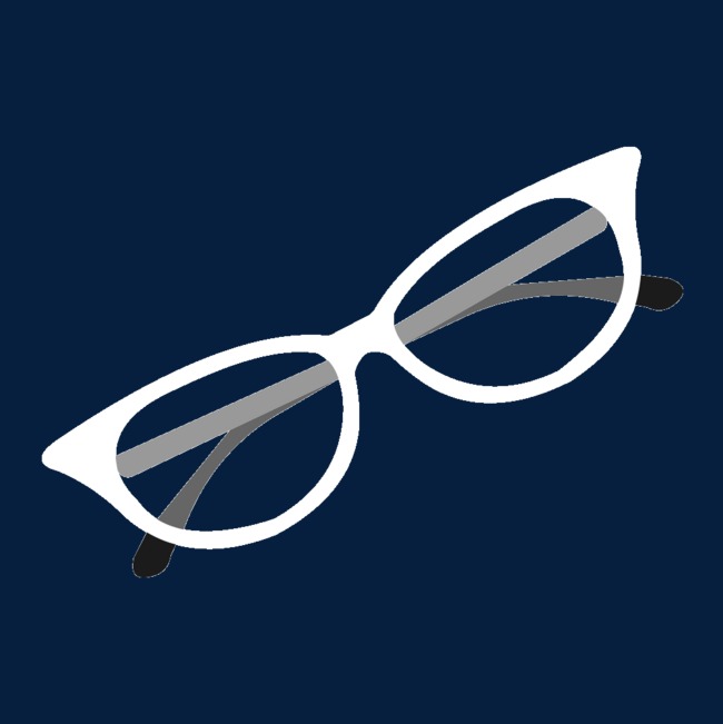 白色眼镜素材png素材-90设计