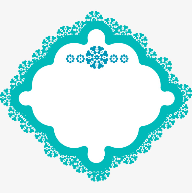 绿色花纹装饰边框