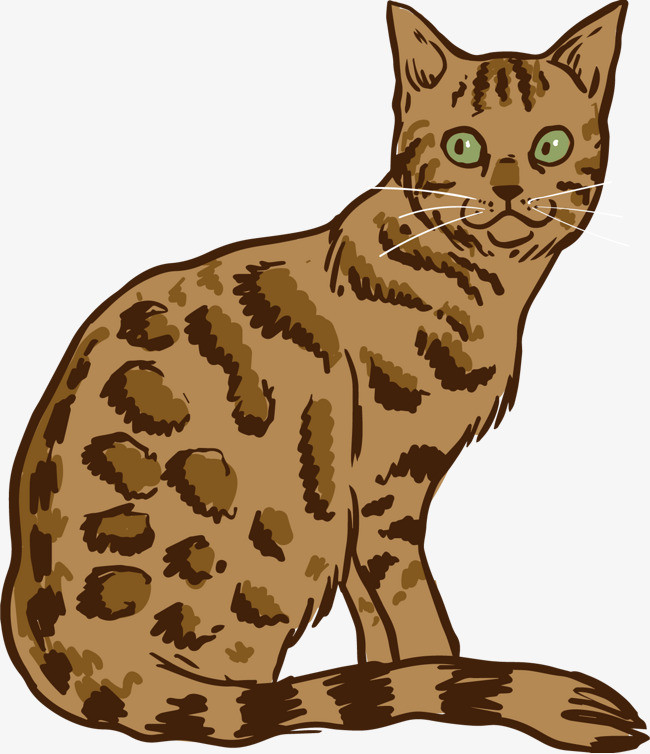 矢量手绘猫咪
