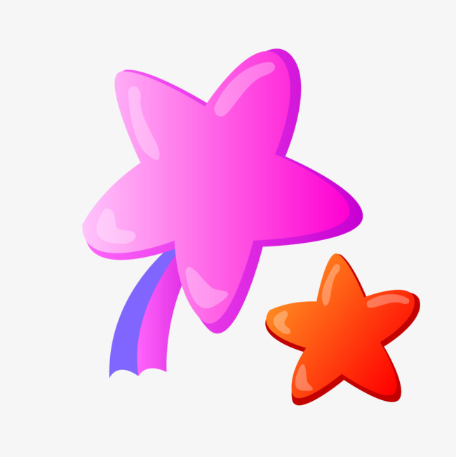 粉红色五角星装饰