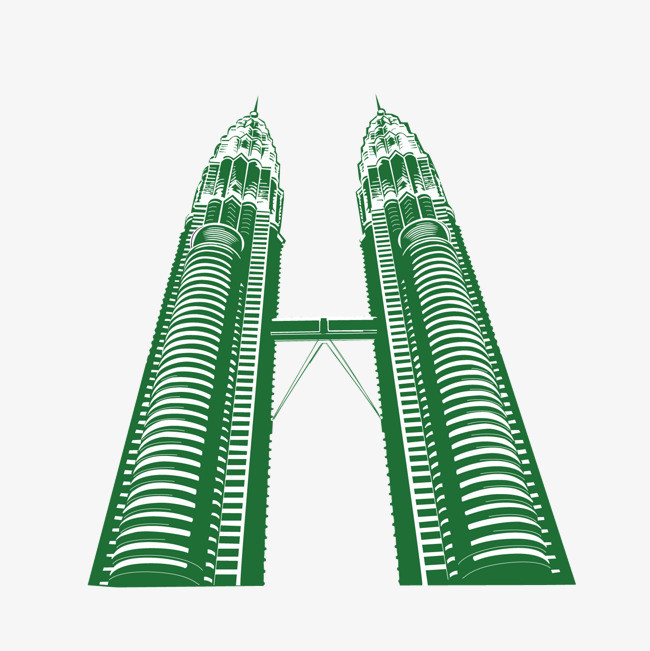 矢量彩绘高楼建筑