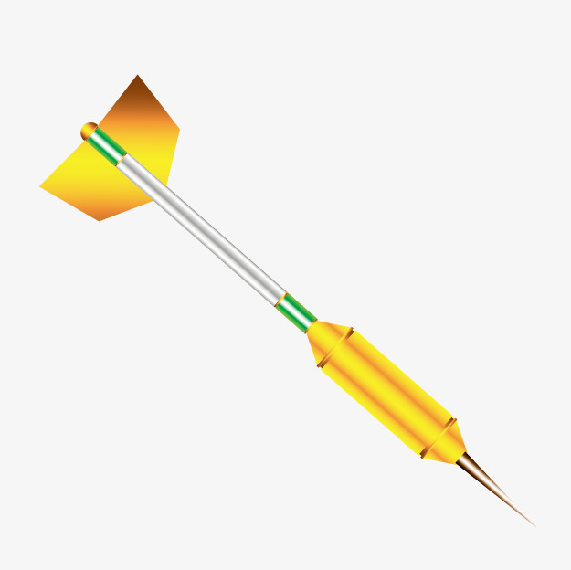 卡通黄色飞镖png素材-90设计