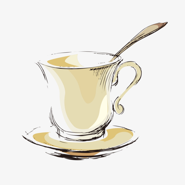 手绘小巧杯子图样