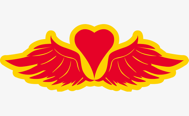 红色翅膀矢量图