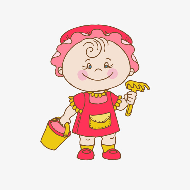 矢量卡通过家家娃娃