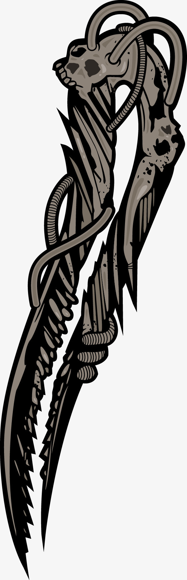 矢量可爱游戏小刀匕首