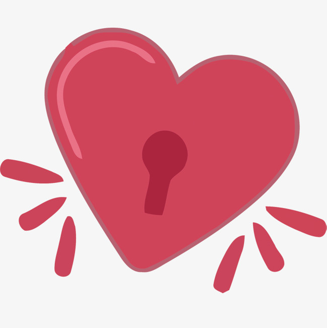 矢量爱心钥匙孔素材