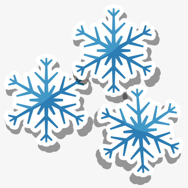 立体雪片矢量素材