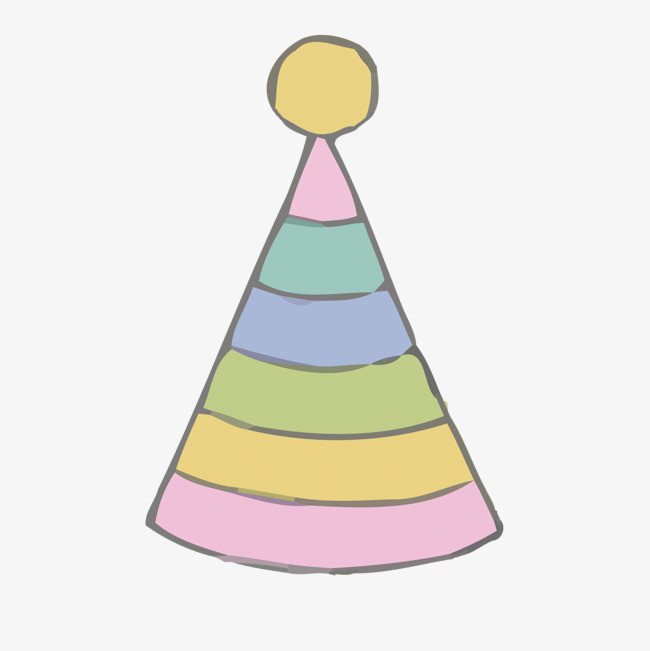 矢量手绘生日帽素材