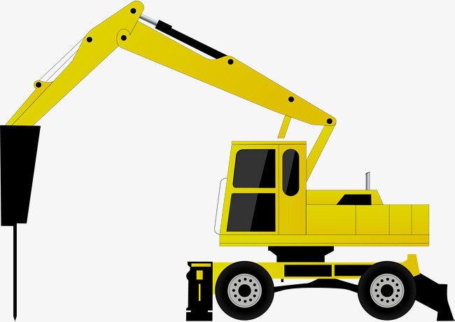 矢量手绘卡通拖拉机