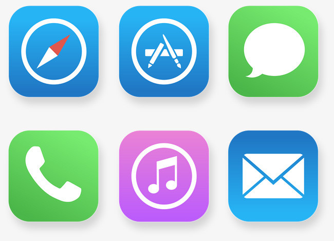 简约手机软件图标ui图形元素设计电话