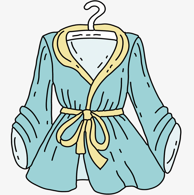 矢量手绘浴袍素材