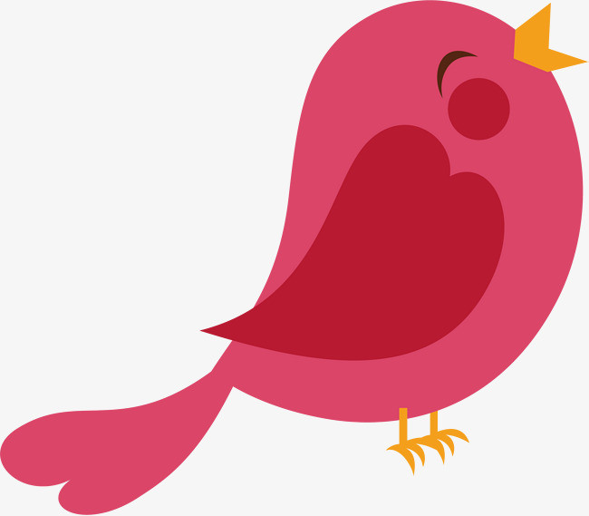 红色小鸟矢量图