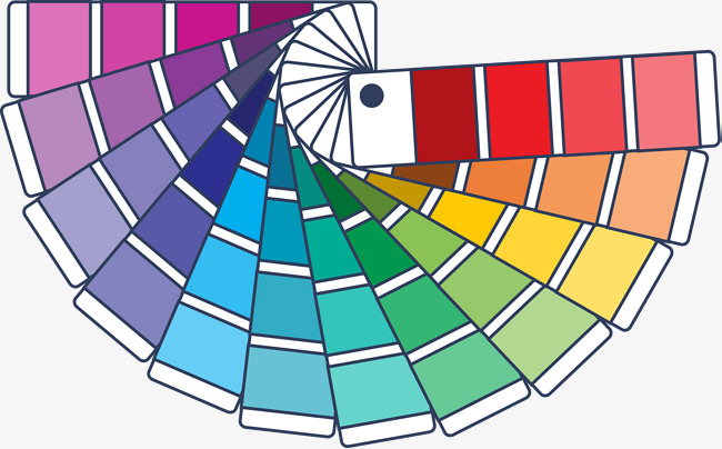 彩色色卡矢量图