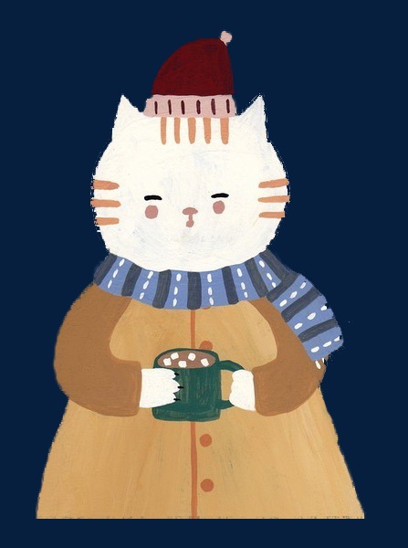 喝茶的小猫