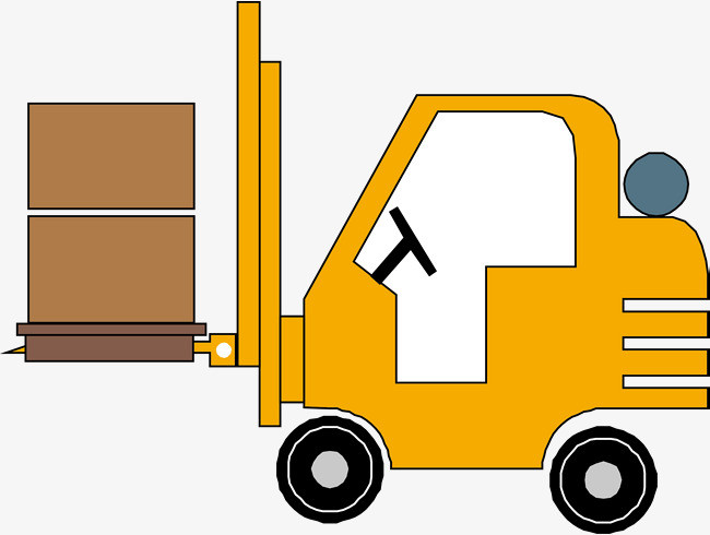 工作中的叉车png素材-90设计