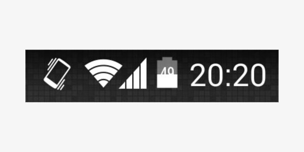 黑色免抠素材手机状态栏