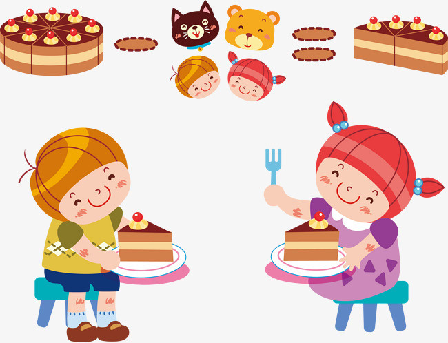 儿童糕点卡通漫画海报素材