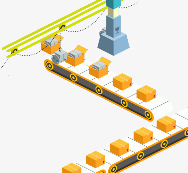 打包生产线png素材