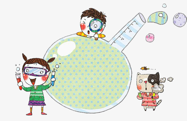 孩子做化学反应