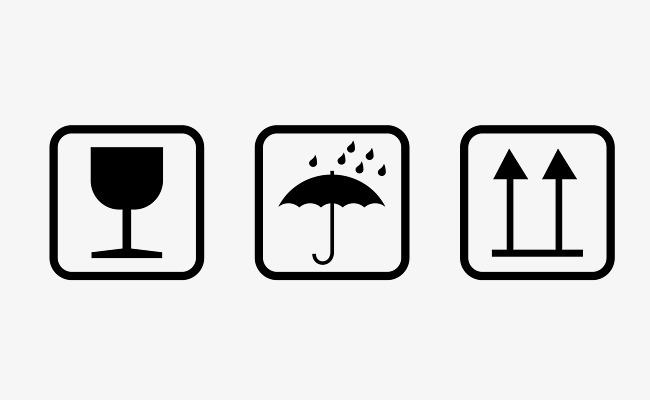 矢量黑白防潮标志