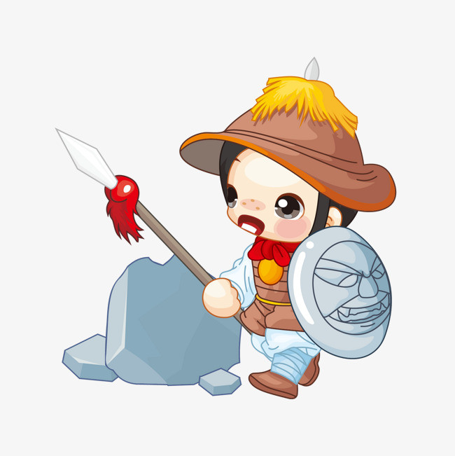 矢量卡通古代士兵ai素材