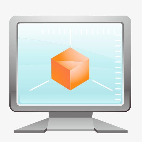 现代商务电脑科技插画设计元素组合免抠素材