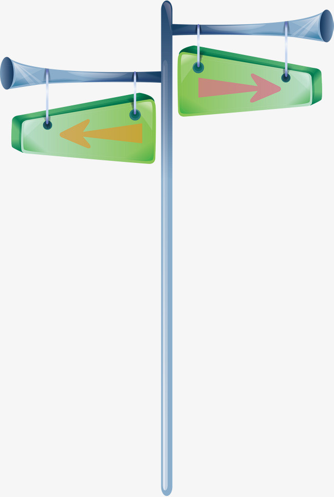 手绘插画路牌矢量png素材-90设计