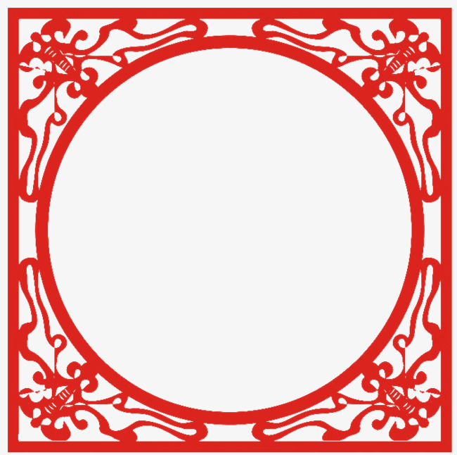 剪纸边框【高清装饰元素png素材】-90设计