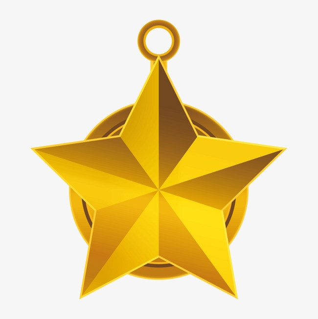建党100周年五角星星星金属光泽矢量【免抠元素png】-90设计网