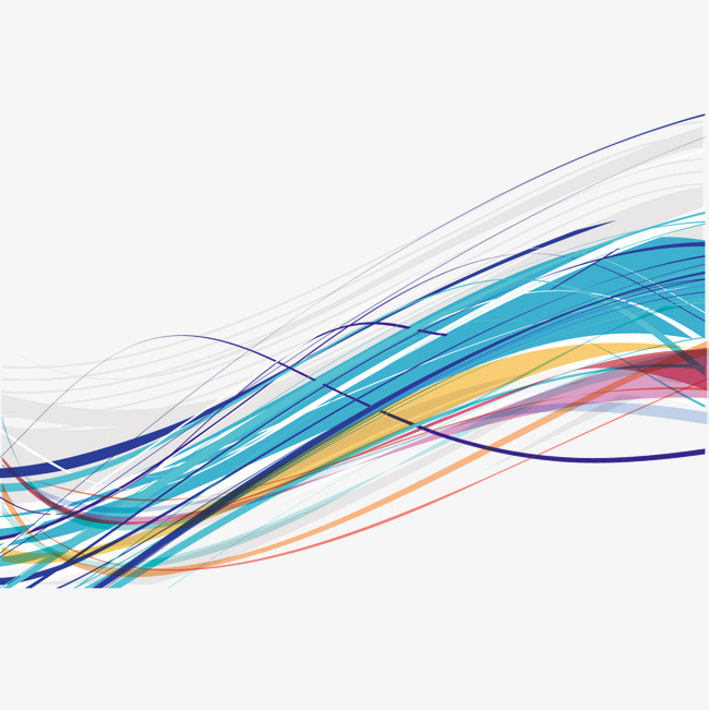 矢量蓝色线条动感渐变元素