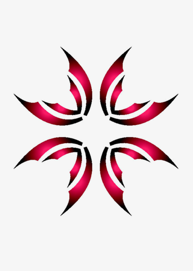 对称红色图标元素