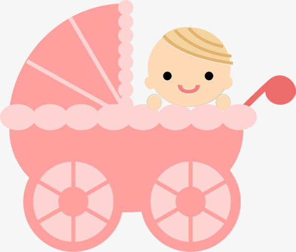 粉色婴儿车