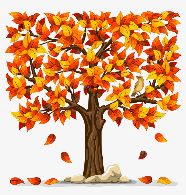 矢量卡通手绘小树