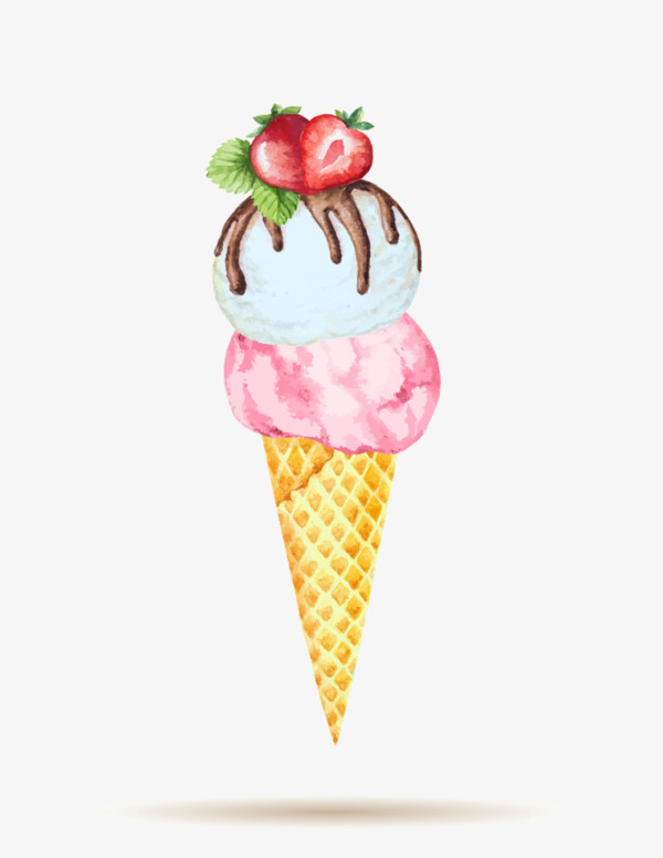 手绘冰淇淋
