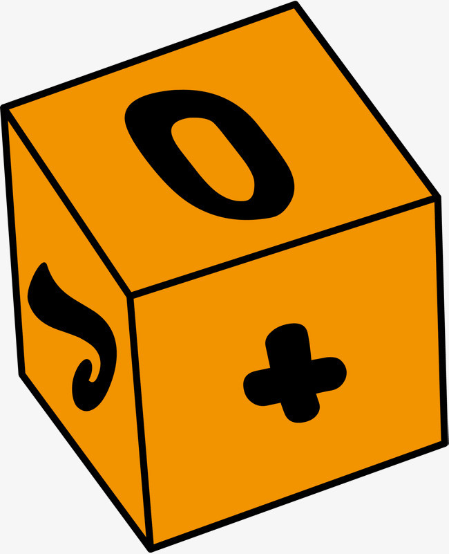 矢量平面正方体骰子