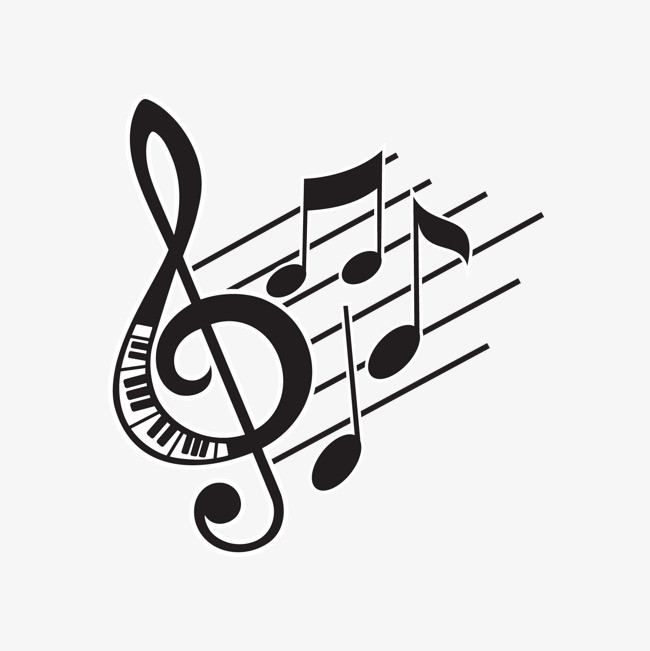 镭射流光炫彩音乐小音符矢量素材