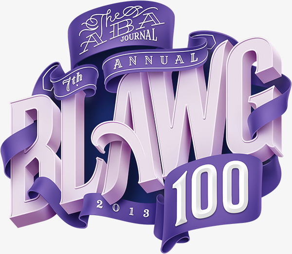 紫色简约blawg艺术字