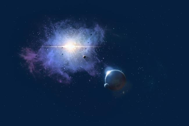 宇宙星河科技未来潮流圆形免扣素材
