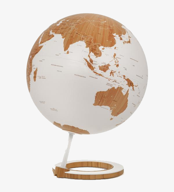 白色简约地球仪