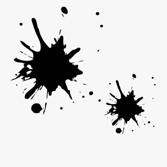黑色喷溅墨滴素材