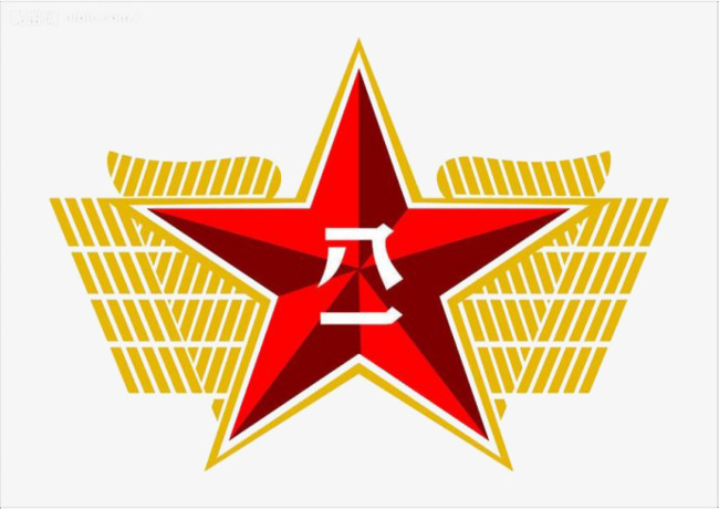 卡通手绘素材八一军徽